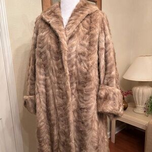 Natural real mink coat chest is approximately 45”